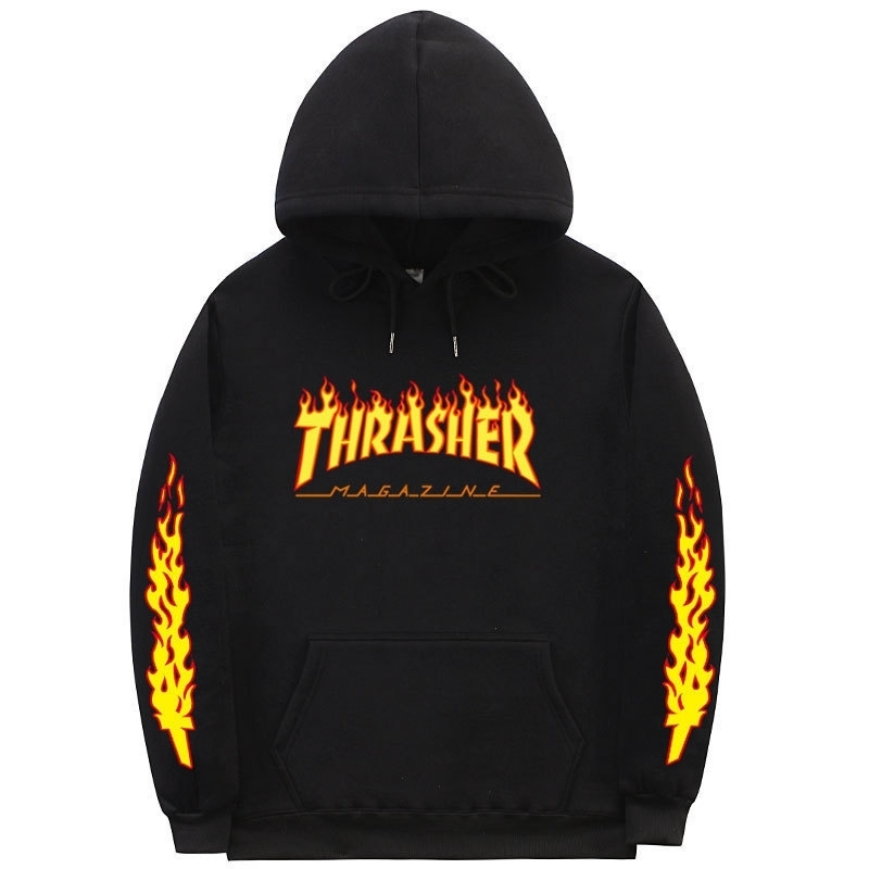 2020 Nouveau Spring Automne Pull Thrasher Flamme Flamme Femmes Femmes et Couple's Sweat à capuche