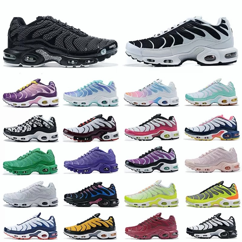 

TN plus running shoes Atlanta Cherry Black Royal Digital Camo Hyper Blue bleached Bumblebee active fuchsia men women mint orange white sneakers 36-46, Box