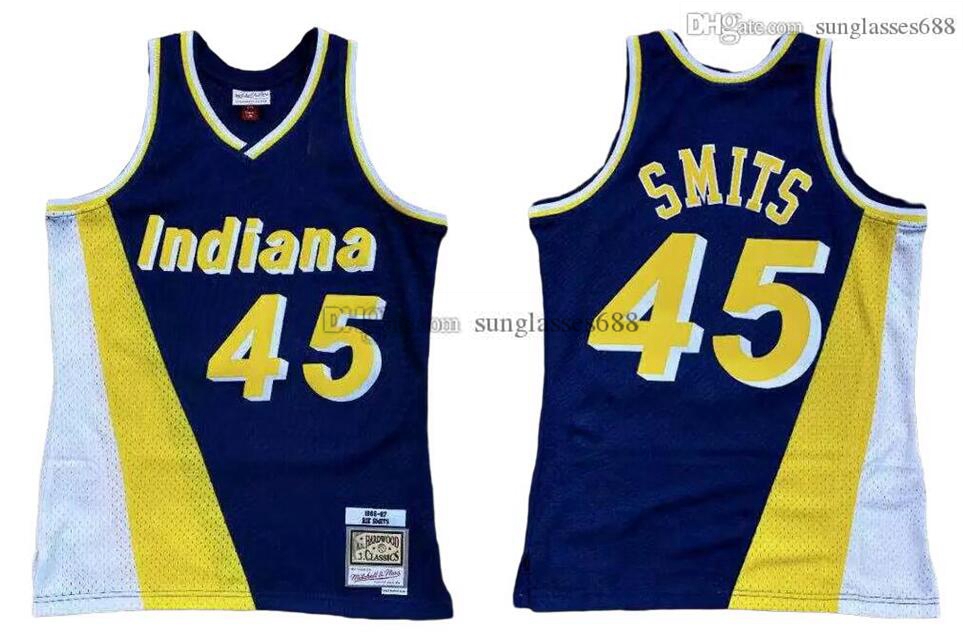 

Stitched Rik Smits Jersey S-6XL Mitchell & Ness 1988-89 Mesh Hardwoods Classics retro basketball jerseys Men Women Youth, Black;red