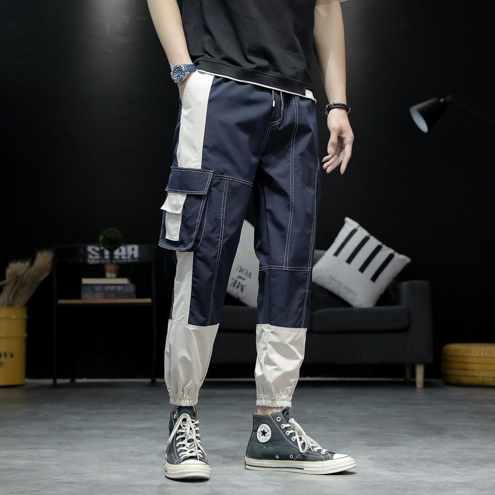 

2021 New Jogging Pants Sweatpants, Sweat Pants, Hip Hop, Streetwear Men' Cargo Pants. 2x45, Dark blue.