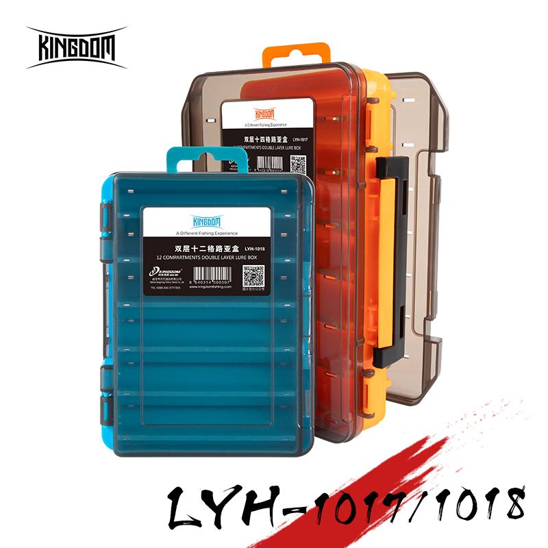 

Kingdom Fishing Tackle Lure Box 12/14 Compartments New PP Material Double Sided Durable For Winter Fishing Accessories Strong