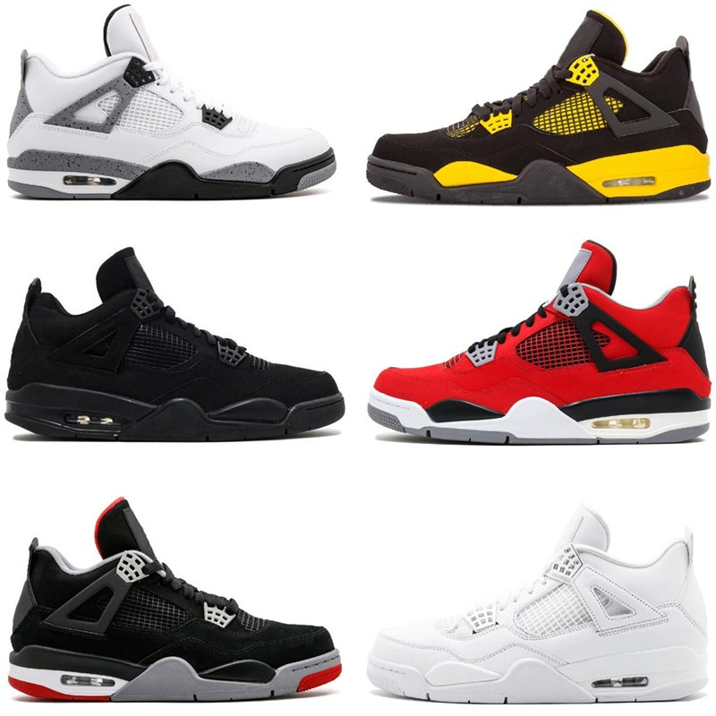 

4s Men basketball Shoes 4 White Oreo University Blue Fire Red Black Cat Mens Sports Women Sneakers Size 36-47, Bubble wrap