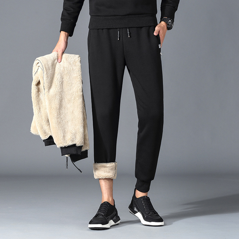 

2021 Cotton New Sweatpants Men's Streetwear Fashion Pencil Linen Full Length Drawstring Trousers for Men Casual Pants 7ixp, Men black