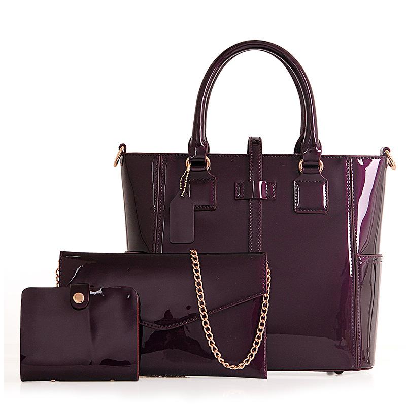 

Designer High Quality Women Messenger Bags Patent Leather New Women Bag Famous Brands Shoulder Bag Handbags Female Fashion Bags, Black