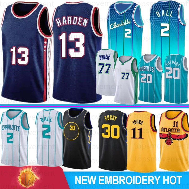 

LaMelo 2 Ball Men Basketball Jerseys 20 Hayward Stephen 30 Curry 75th Anniversary Klay 11 Thompson Trae 11 Young 2 Cunningham Damian 0 Lillard Outdoor Apparel, Laoying