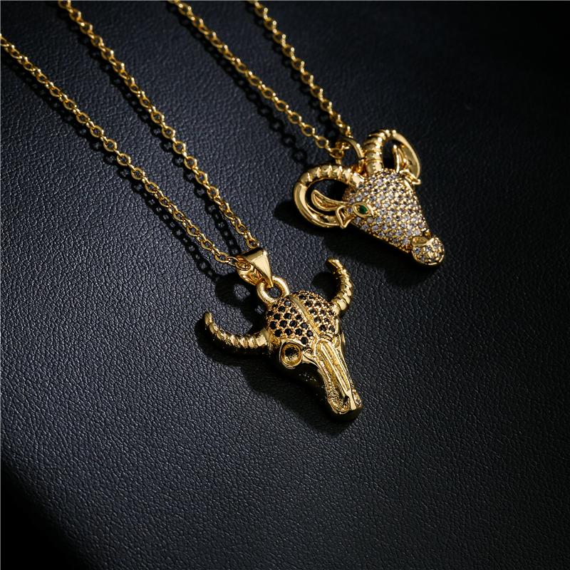 

Pendant Necklaces 2021 Fashion Gold Color Animal Necklace For Women Girl Cubic Zircon Party Jewelry Femme Bijoux