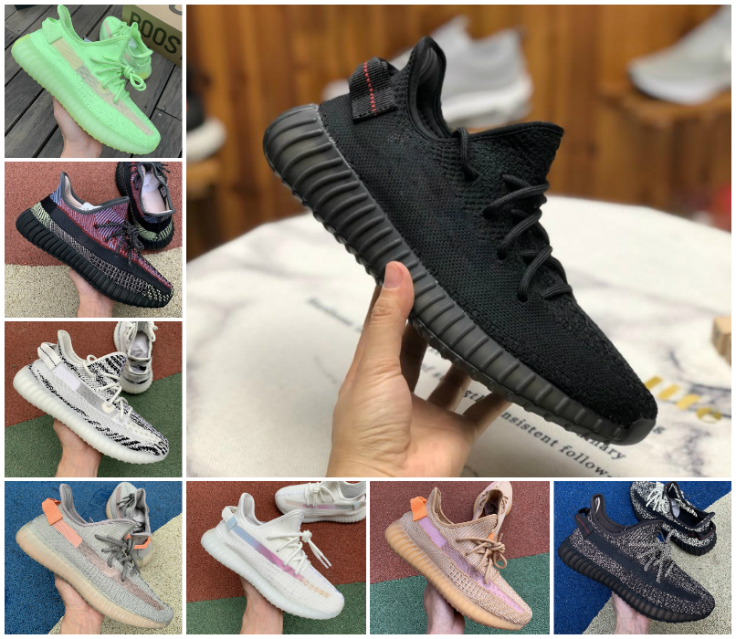 

2021 Mens Womens Running Shoes Tail Light Earth Yecheil Black Static Reflective Marsh Flax Gid Glow Clay Beluga Women Sneakers Trainers Sports, Bubble package bag