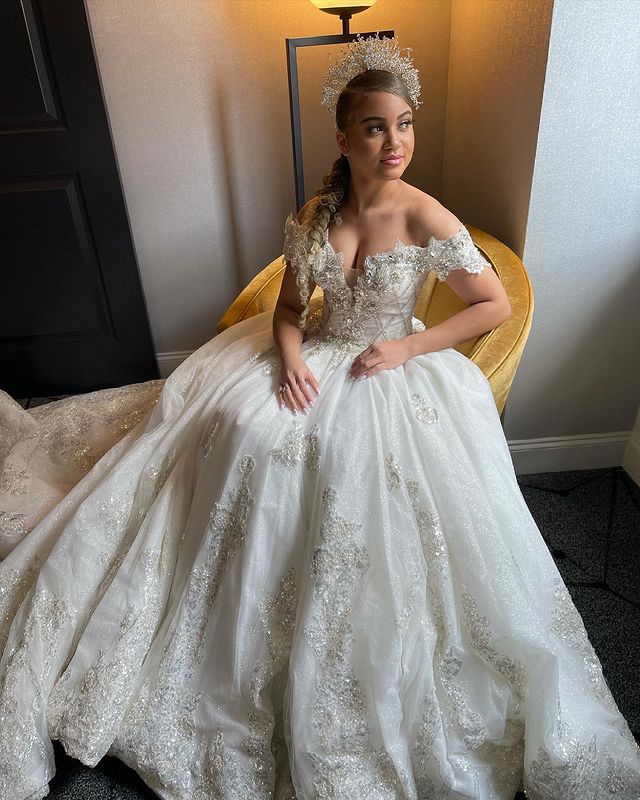 

2021 Plus Size Arabic Aso Ebi Luxurious Lace Beaded Wedding Gowns Sweetheart A-line Tulle Vintage Sexy Bridal Dresses ZJ215, White