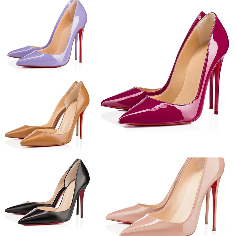 

Fashion Sexy glitter bottom Pumps Red Sole Shoes heels for woman dener high heel shoe women Dress Shoes party wedding triple black nude