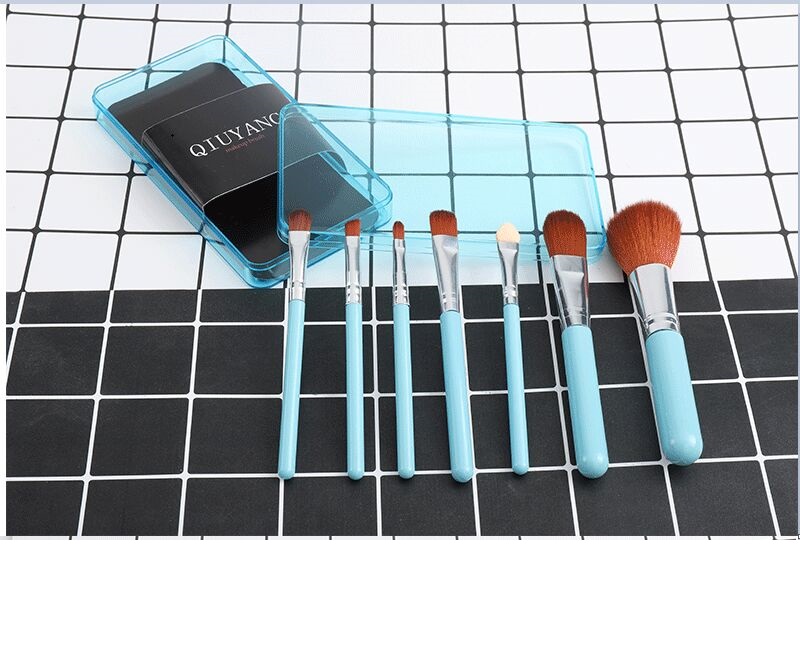 

7pcs brush with clear box Makeup Brush Set Professional Foundation Eyeshadow Powder Tools