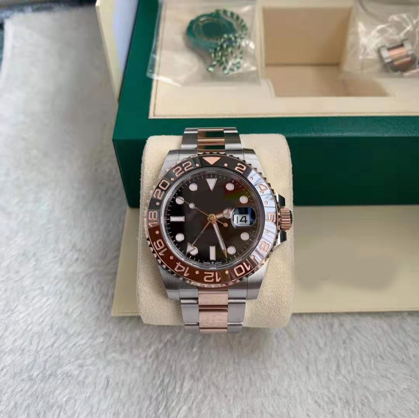 

Shopkeeper recommend Asia 2813 40mm ceramic 18k gold-plated steel box certificate 126711 chnr automatic steel rose gold watch male date, Black