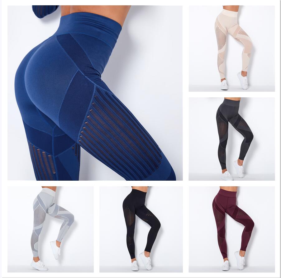 

Solid Color Women's Seamless Yoga Pants Gym Knitted Hollow legging lady High Waist leggings Moisture Wicking Tight Long Sleeve Sports Pant, I need look other product