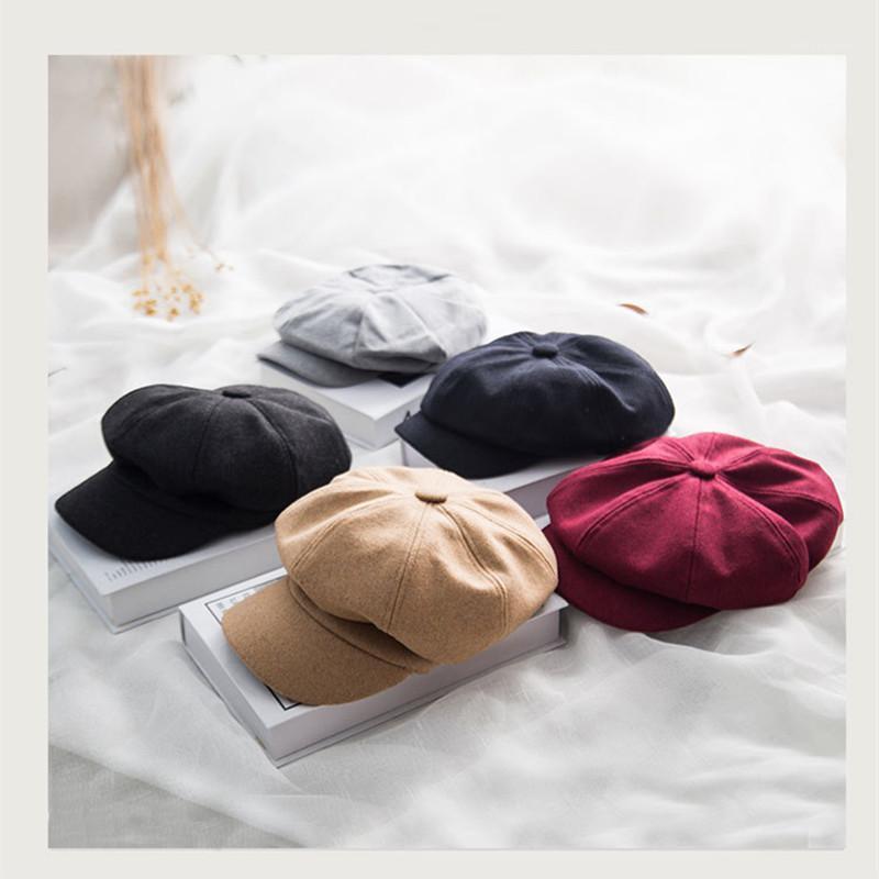

Women Beret Hat Autumn Solid Cotton Fahion French Hats With Visor 2021 Korean Style Streetwear Ladies Cap Female Vintage Boinas Berets