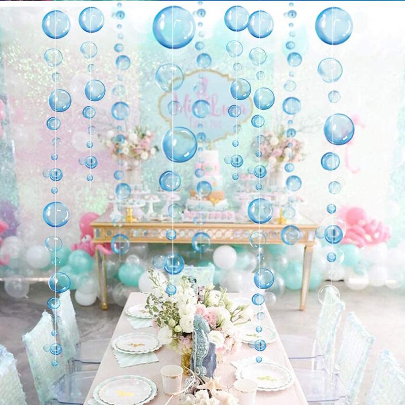 

Party Decoration PVC Colorful Circle Bubbles Garlands For Under The Dreamy Sea Themed Rainbow Transparent Bubble Summer Birthday