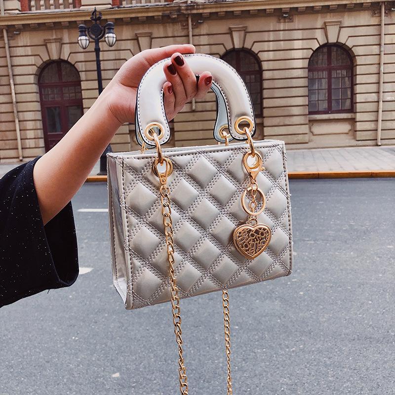

2021 Spring Women Handbag and Purses Fashion Pu Leather Women's Designer Chain Casual Shoulder Messenger Bag Bolsa, 18 cm red bag