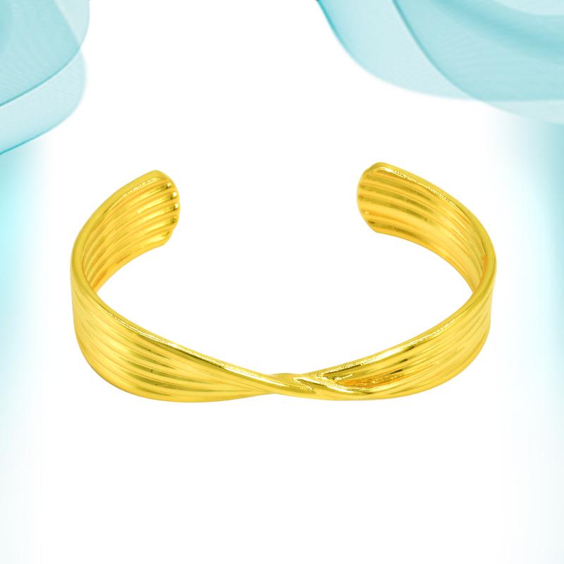

Bangle Trendy Brass European And American Niche Fashion Bow Twisted Bracelet Retro Metal Open For Women Girls Holiday Gifts