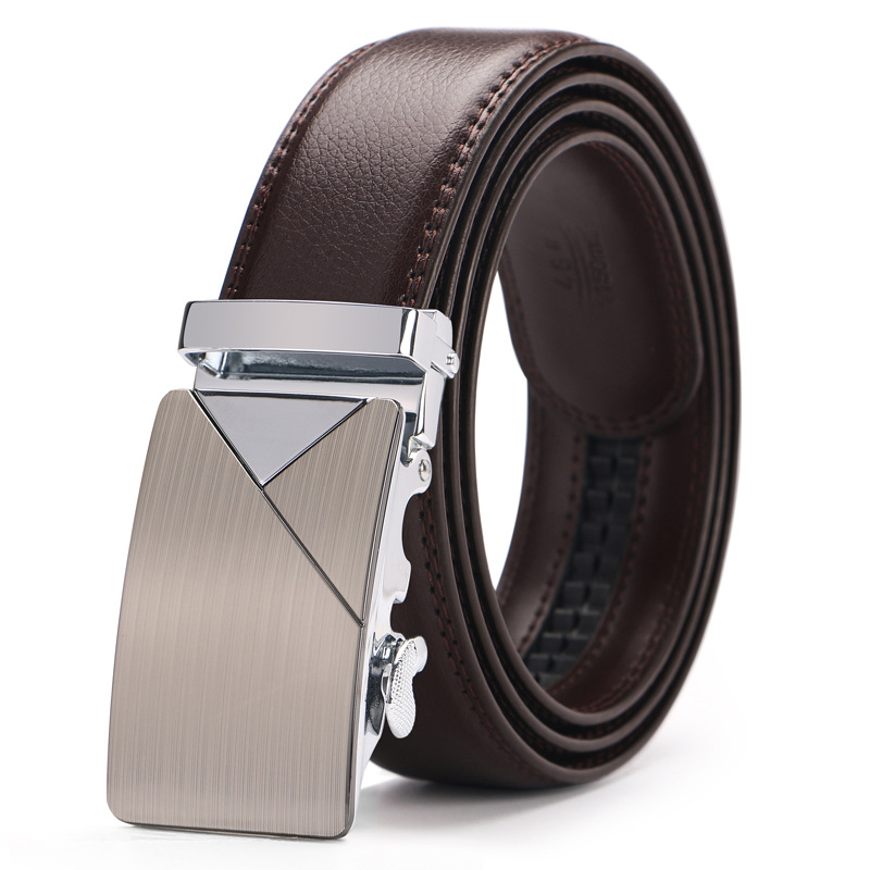 

Belts & Accessories Factory Direct Sales Fashion Casual All-Match Mens Leather Automatic Buckle Cowhide Belt R530, Black