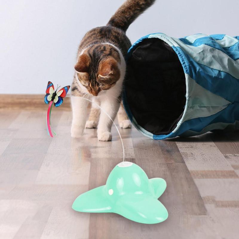 

Pet Electric Rotating Flying Butterfly Cat Interactive Spinning Teaser Toys
