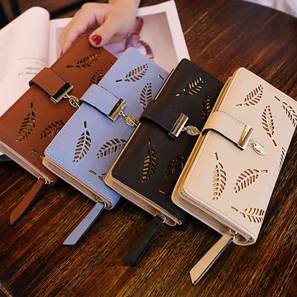 

Women Portemonnee Hasp Long Rits Gesp Portemonnee Hollow Leaf Portemonnee Cardholder Ladies Cardholder Pu Leather Clutch Cardholder girl, Make up the difference