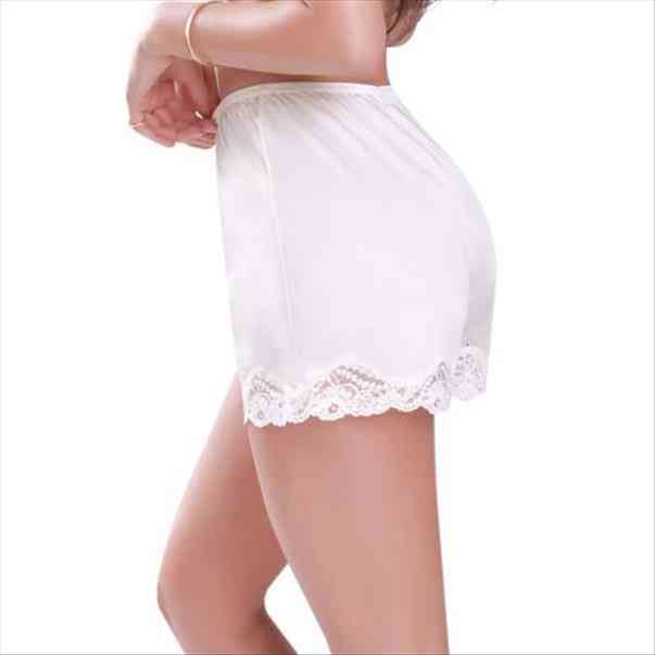 

Women Anti-static Slip Pettipants Loose Satin Bloomers Short Sleep Buttoms Solid Loose Comfort Women Clothing, White;black