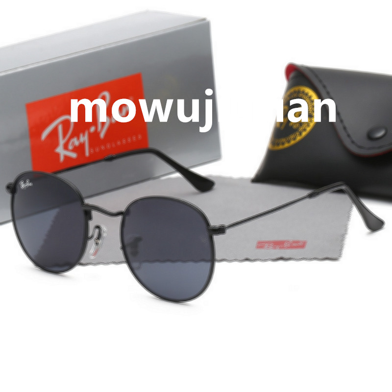 

2021 Designer Ray Men Women Sunglasses Vintage Pilot Brand Band UV400 Protection Bans Ben wayfarer sun glasses with case 447