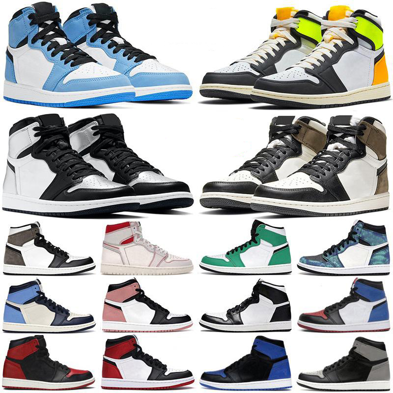 

Men basketball shoes 1s high OG 1 Silver Toe Chicago Obsidian Dark Mocha University Blue Twist bred shadow mens women trainers sneakers