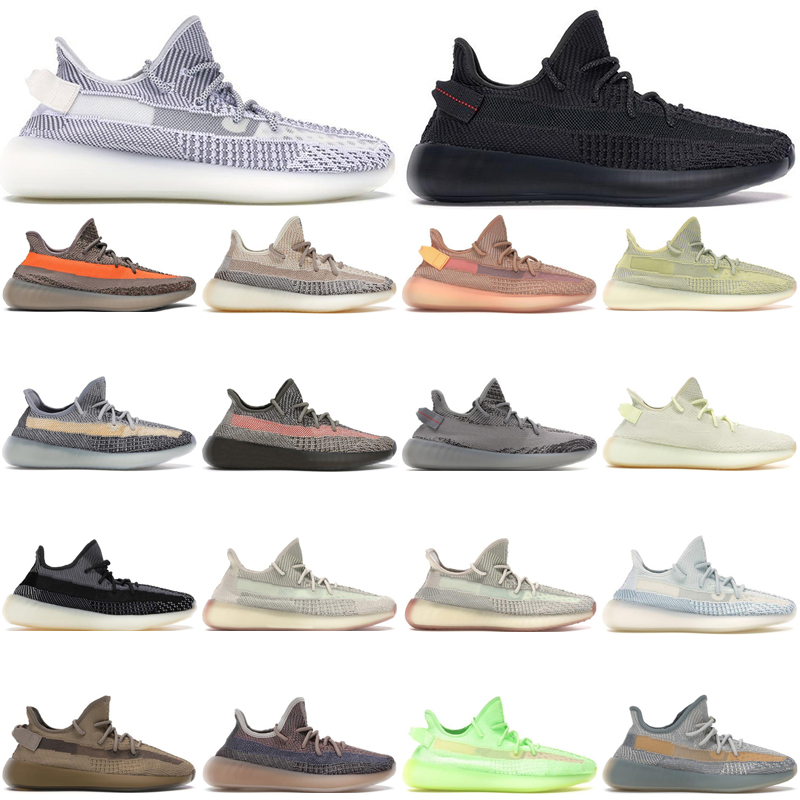 

2021 popular running shoes men women yeezy Zebra Cream Cinder Bred Beluga Ash Pearl Clay Desert Sage Static Black Cinder Zyon Tail Light Antlia outdoor sneakers, Ash stone