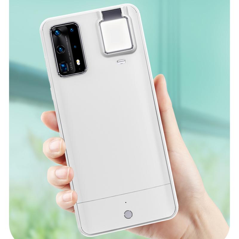 

Cell Phone Pouches Selfie Case For Samsung Galaxy S21 Ultra S21+ S20 Plus Square Fill Light Capa 4-Gear Control Built-in Battery Cover