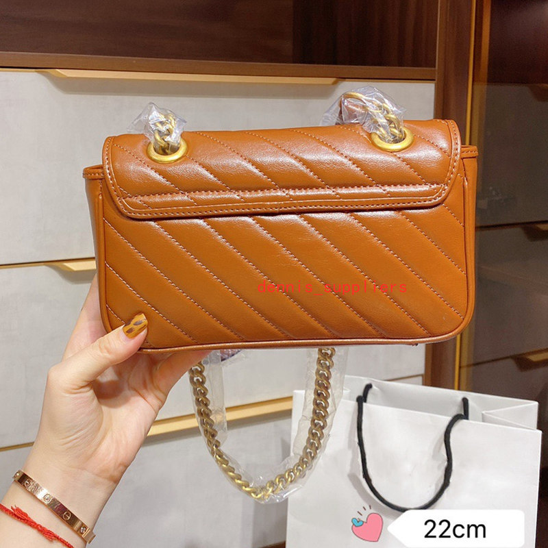 

2021 Top Quality designer chain marmont handbags purses ladies Shoulder bags Fashion tote women luxury classic crossbody bag wallets, Dust bag