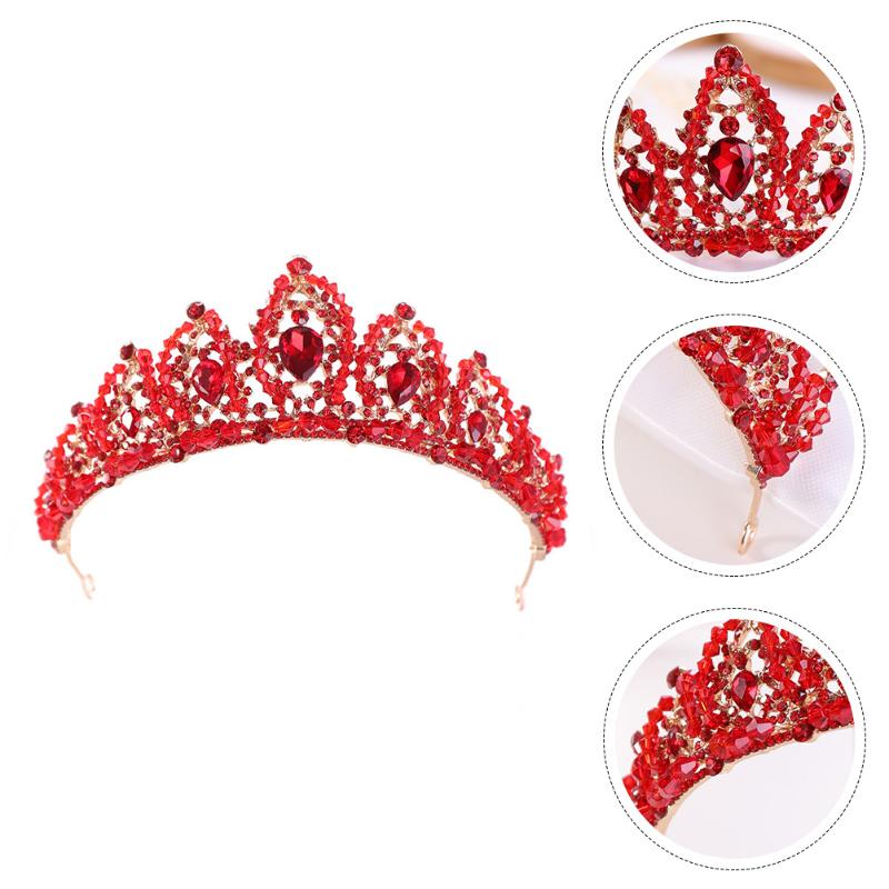 

Hair Clips & Barrettes 1pc Wedding Bride Crown Dress Tiara Headdress Beautiful Woman, Golden;silver