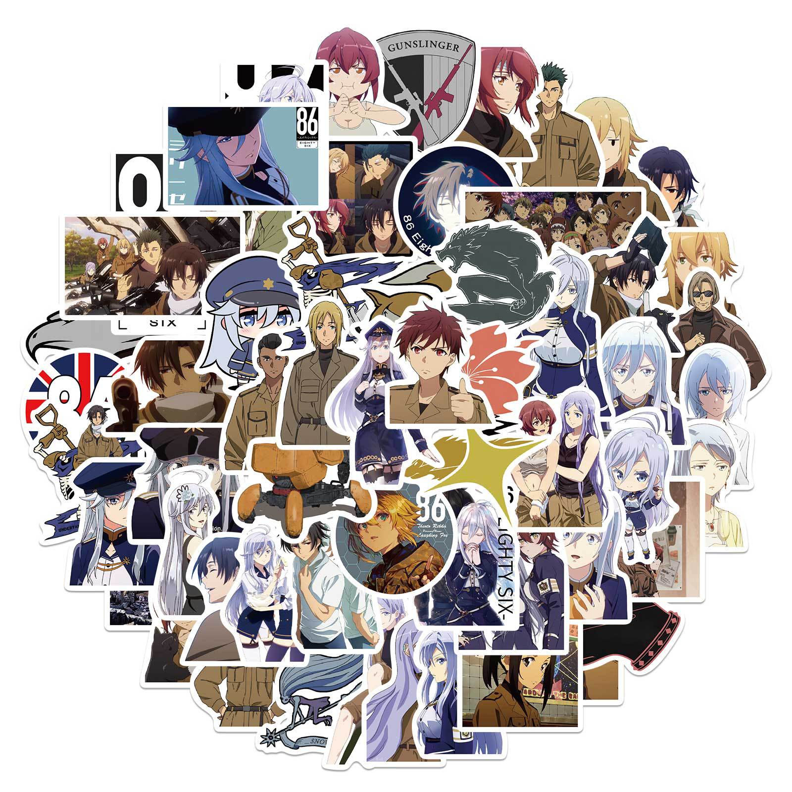 

50 PCS Mixed Graffiti skateboard Stickers Anime Non-existent war zone For Car Laptop Fridge Helmet Pad Bicycle Bike Motorcycle PS4 book Guitar Pvc Decal, Multi colors