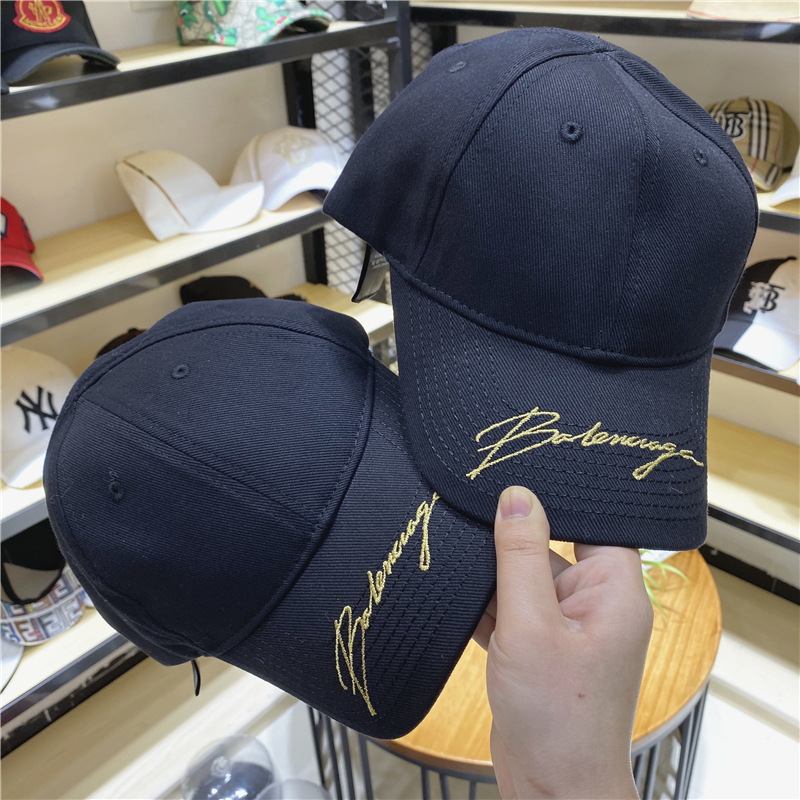 

2020 new Korean baseball cap female letter embroidery black cap Paris home high end trendy men's curved brim hat summerk, Blue;gray