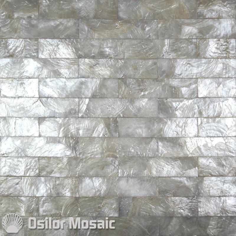 

Wallpapers Brick Pattern 100% Capiz Shell Mother Of Pearl Mosaic Tile For Living Room Wall Tiles, White color