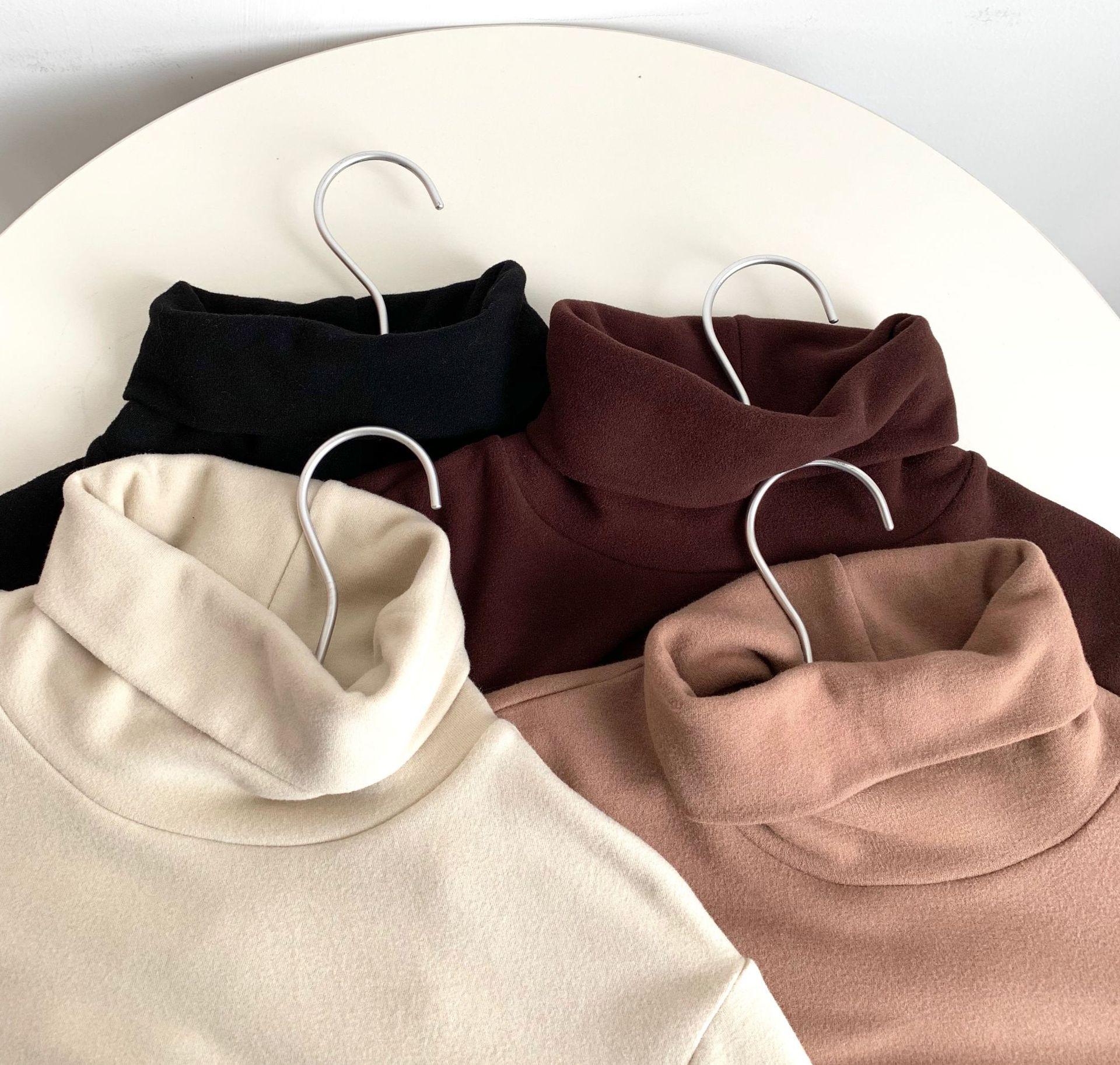 

Thickened turtleneck base shirt For women 2020 Autumn winter New style slim-fitting long-sleeve stacked collar T-shirts 3494, White