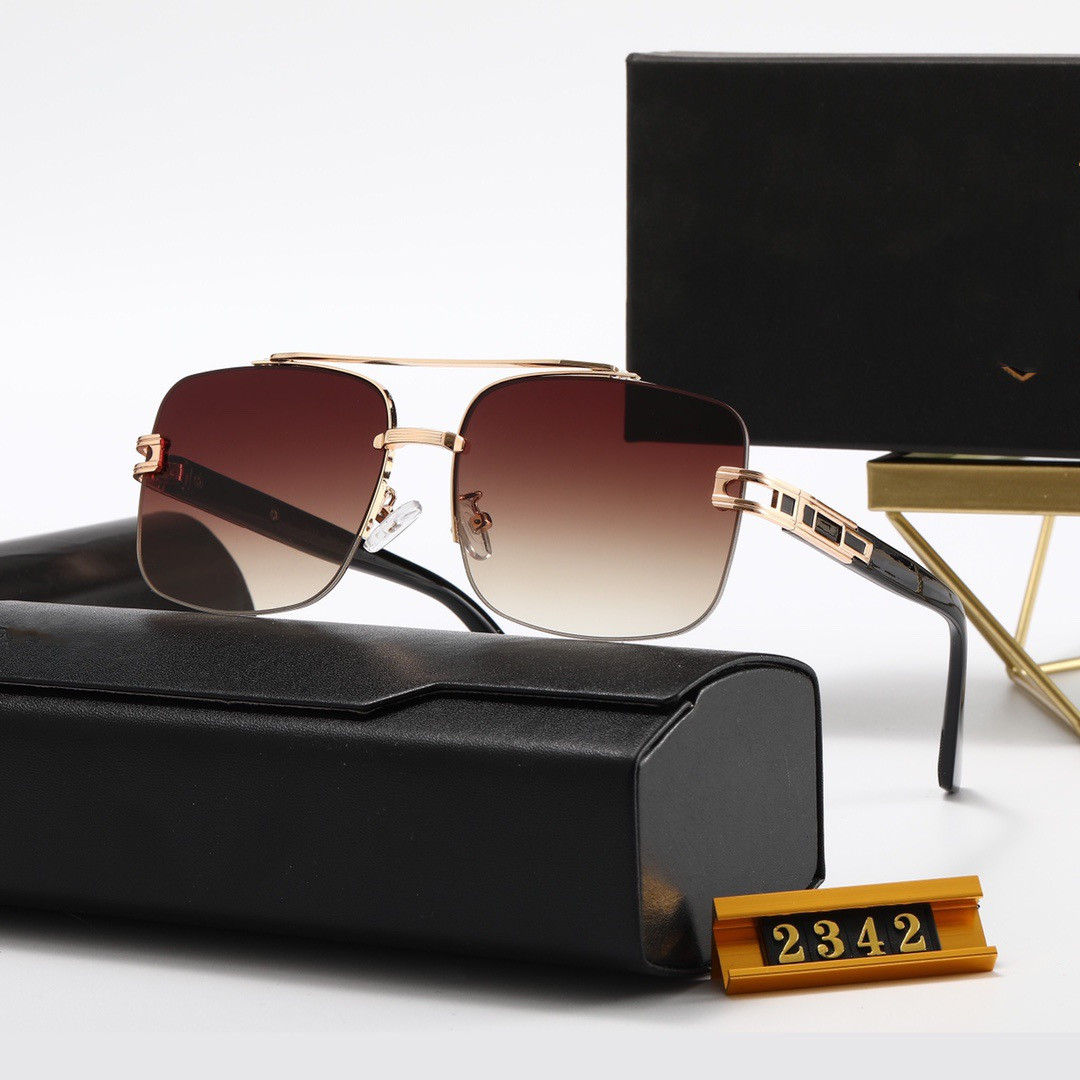 

High Quality Designer Top New dita Fashion Sunglasses 2342 Man Woman Casual Glasses Brand Sun Lenses Personality Eyewear With Box case, White;black