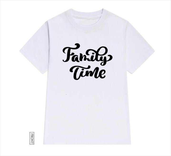 

family time print and women mens t shirt womens cotton casual funny lady yong girl 5 colors drop ship, White;black