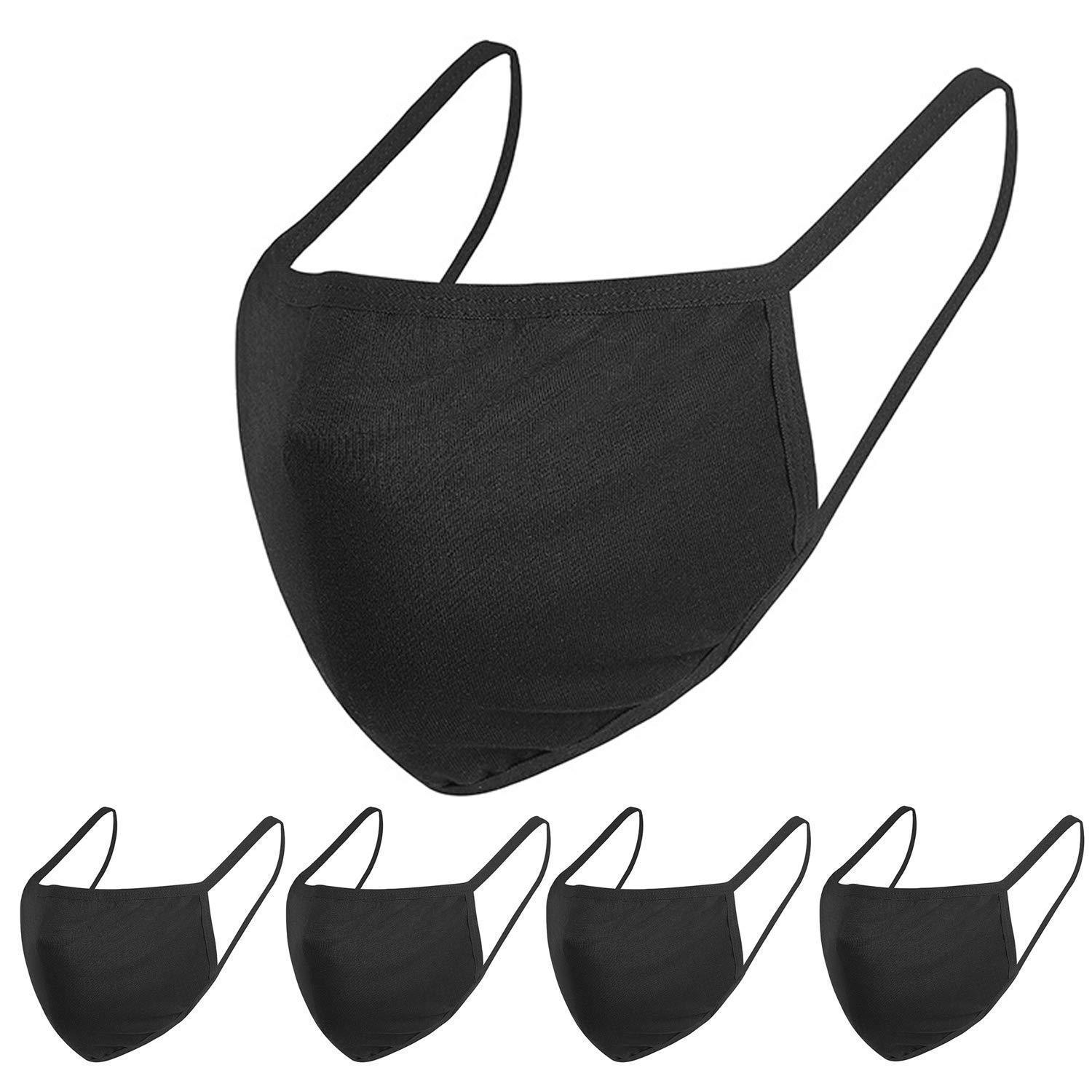 Pure Adult Black Cotton Mask Cloth Washable, Breathable, Dustproof and Haze Proof, Pm2.5 Filter Can Be Inserted-image-715377811