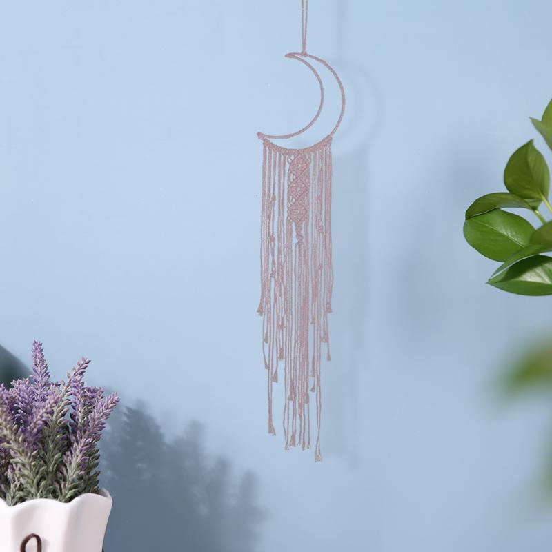 

Decorative Objects & Figurines Moon Macrame Tassel Dream Catcher Boho Home Wall Hanging Woven Tapestry Pendant Handmade Wind Chimes Gifts Fo