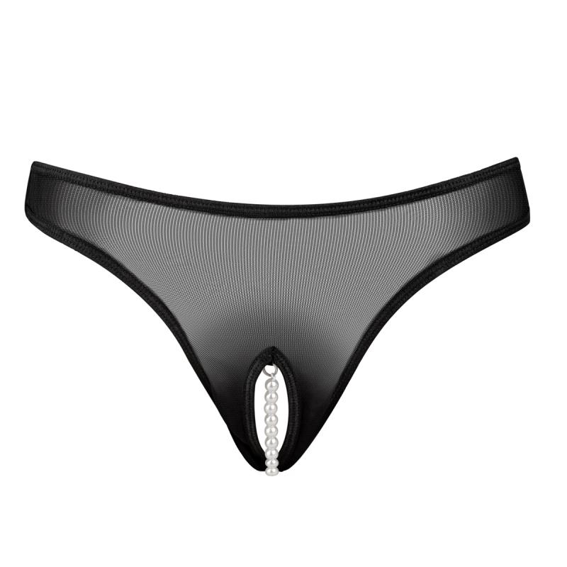 

Underneath - Jade Crotchless Sheer Thong,underwear panties lingere, Black