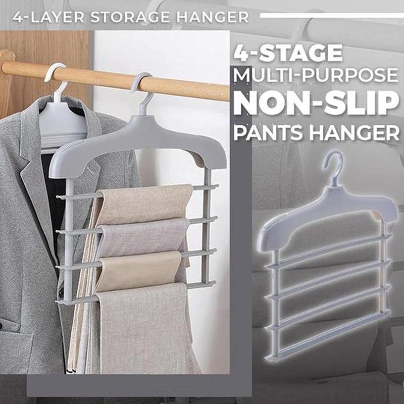 

Hangers & Racks 4 Layers Pants Holders Trousers Hanger Storage Rack Clothes For Closet Wardrobe Organizer Clothing