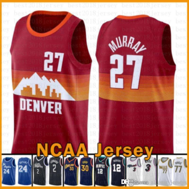 

Jamal 27 Murray MEN Denver Nuggets New basketball Jersey 2020 2021 New Stephen 30 Curry Donovan 45 Mitchell Jayson 0 Tatum 2 Leonard, Black;red
