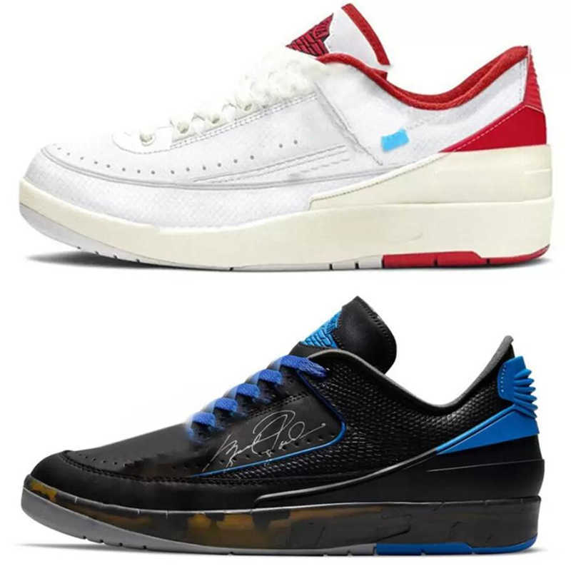 

Newest Off Authentic 2 Low Black Royal Varsity Red White Outdoor Shoes Men Women 1 Chicago UNC Powder Blue 1S Sports Sneakers With Origingl Box