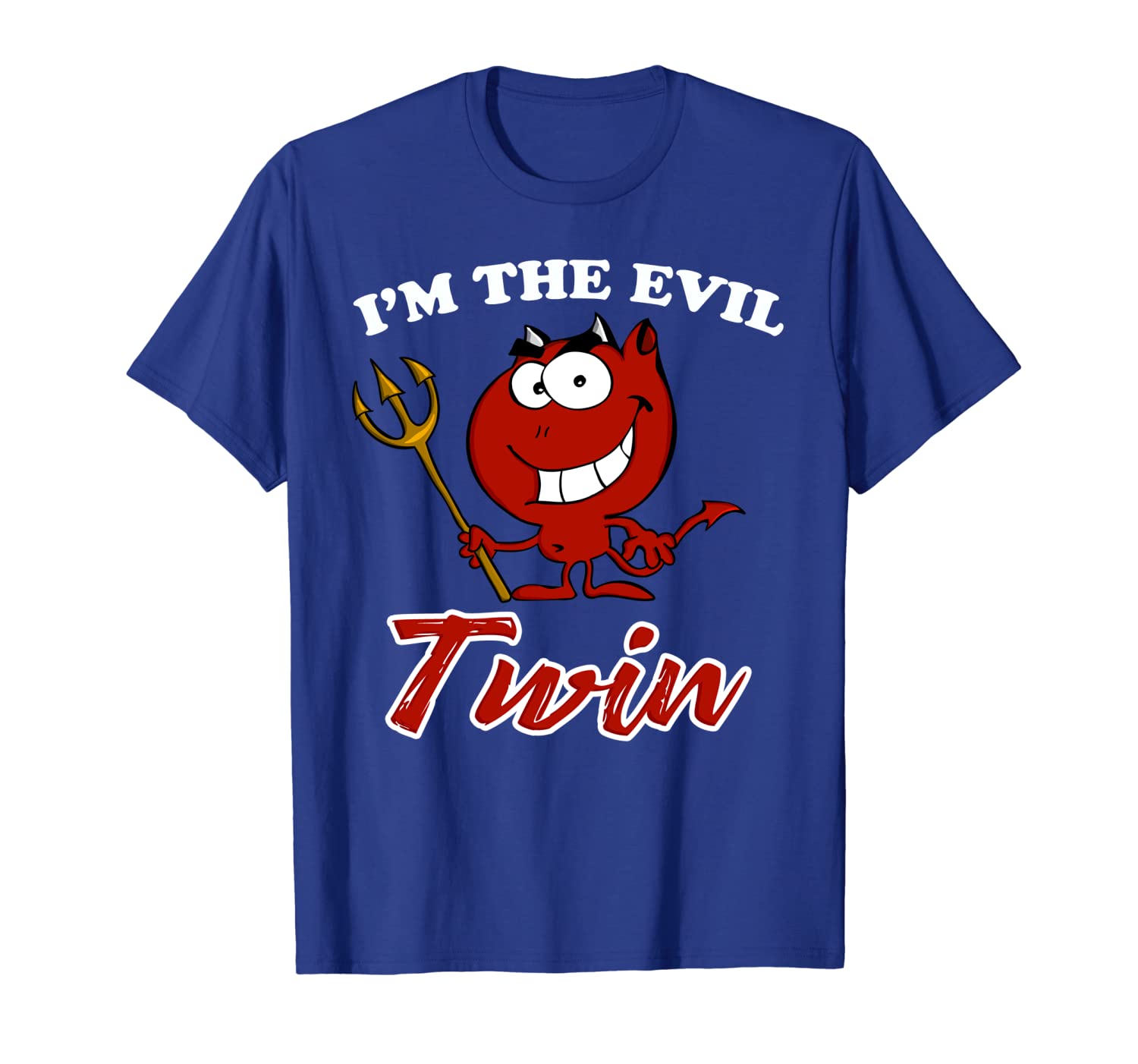 

I'm The Evil Twin Shirt Funny Devil for Kids Adults, White;black