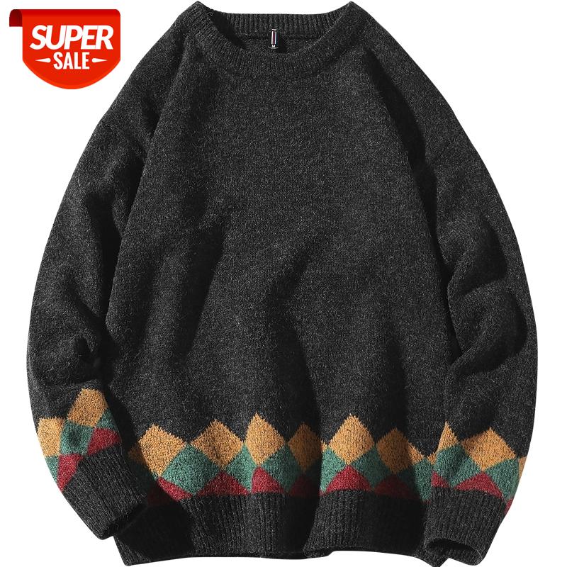 

Sweater Men New Casual Mens Knitted Sweaters Comfort O-Neck Knitwear Pullover Men Autumn Winter Solid Pull Homme Sueter Hombre #bm9U, White;black