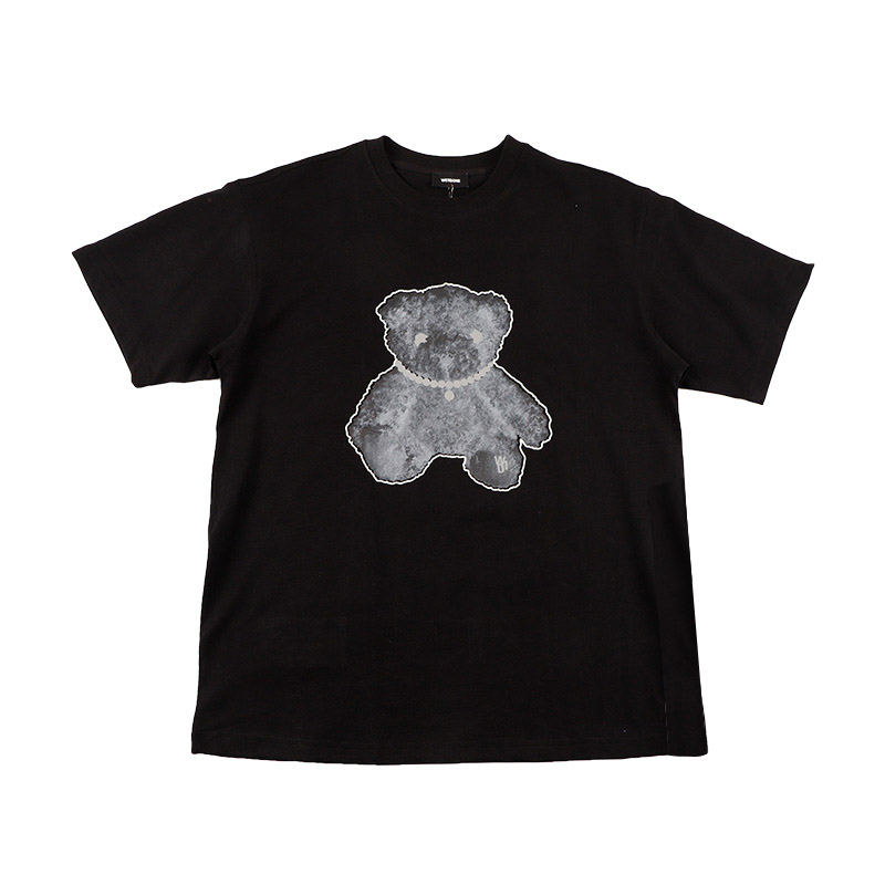 

New 2021 Men Novelty Luxury Well Bear T Shirts T-Shirt Hip Hop Skateboard Street Cotton T-Shirts Tee Top, White