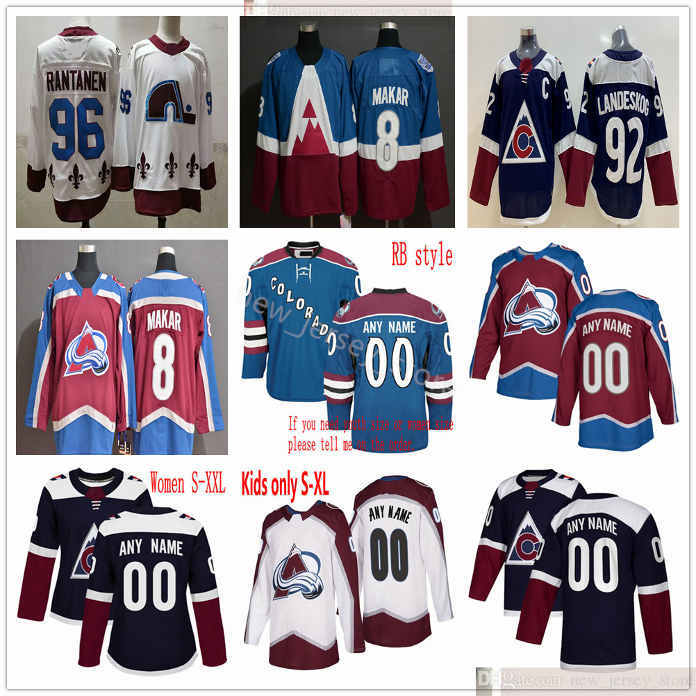 

Custom 2021 Reverse Retro Men Women Youth Kids Hockey Colorado Avalanche 29 Nathan MacKinnon 96 Mikko Rantanen Samuel Girard Tyson Jost Jerseys, Women only s-xxl