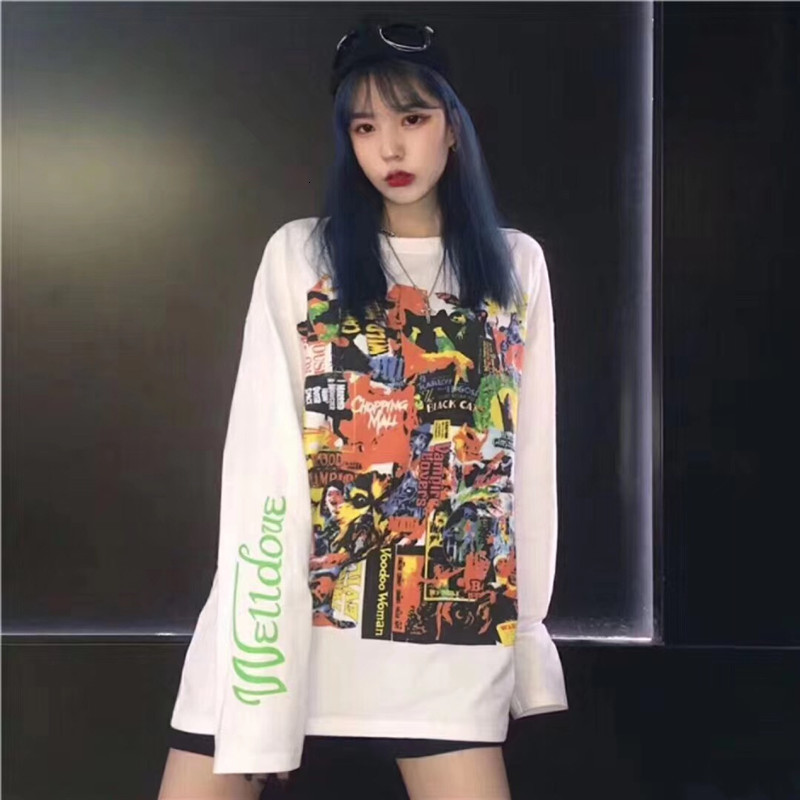 

2021 New We11 Latest Korea Hip Hop Men Women Oversized Onesize Lovers Long Sleeve Well Done Welldone t Shirt F644