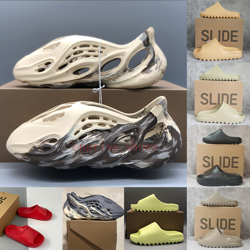 

Yeyz Slides Mens Slippers Fashion Luxurys Brands Sandals Soft Foam Moon Grey Volt Enflame Orange Resin Pure Cream Clay Sand Bone Designers Slide 36-47, Lemon yellow