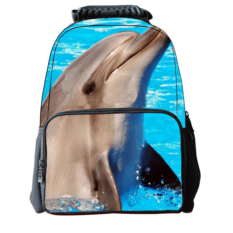 

Backpack Cute Dolphin Student Bag High Quality Breathable Ridge Fashionable Environmentally Felt Animal, Yhb-36