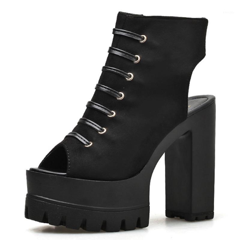 

Wholesale On Sale Women Shoes Fashionable Designer Gladiator High Quality Peep Toe Summer Sandals Punk Slingback Heels Dress, Black